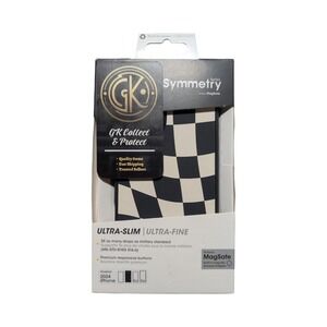 O6-O OtterBox iPhone 16 Plus Symmetry Series Case - Wavy Charcoal Checkers